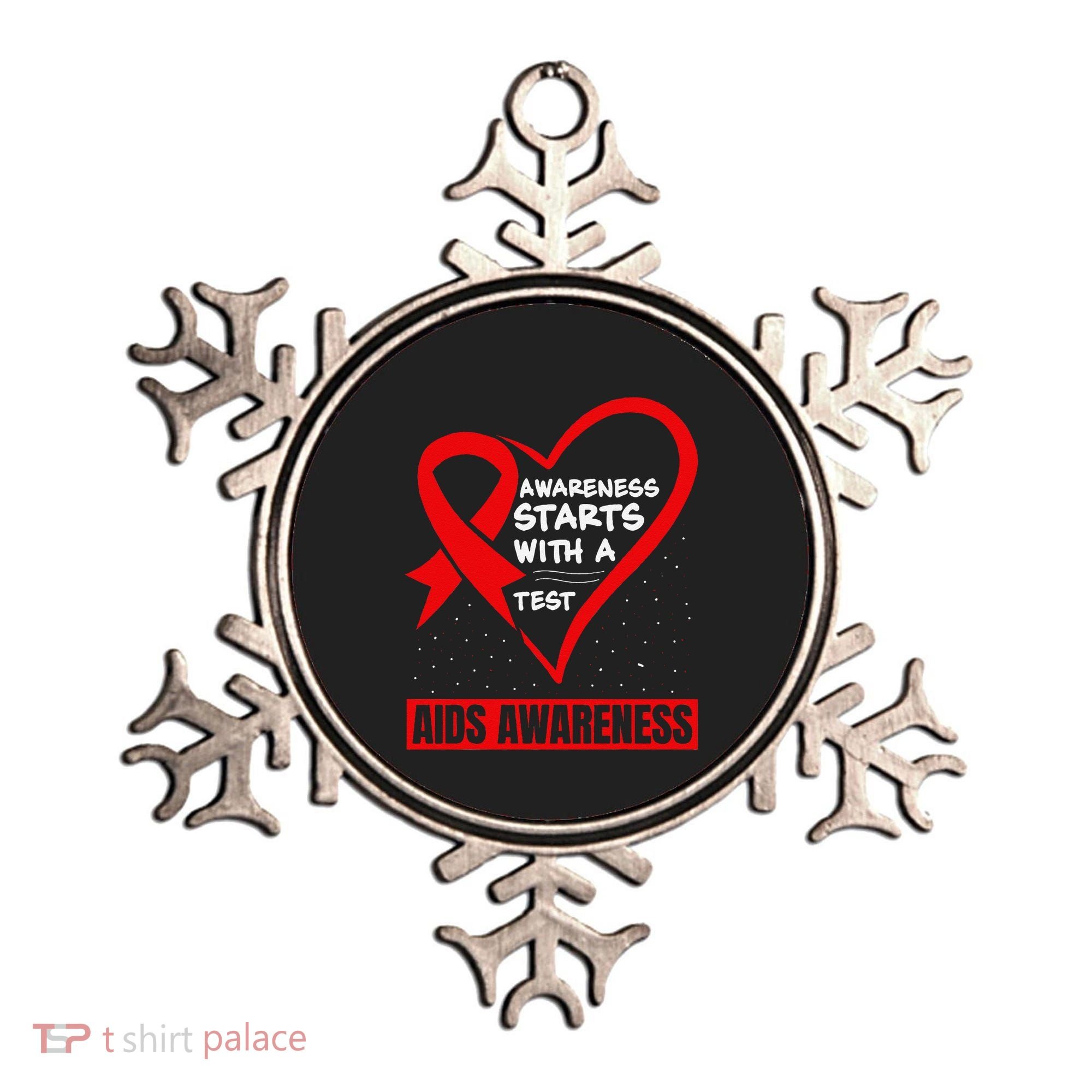 Hiv Awareness Red Ribbon World Aids Day Fighters Ornament