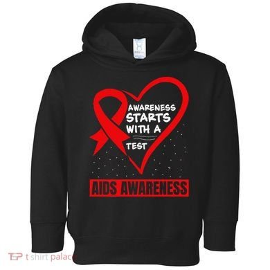 Hiv Awareness Red Ribbon World Aids Day Fighters Toddler Hoodie