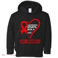 Hiv Awareness Red Ribbon World Aids Day Fighters Toddler Hoodie thumb 0
