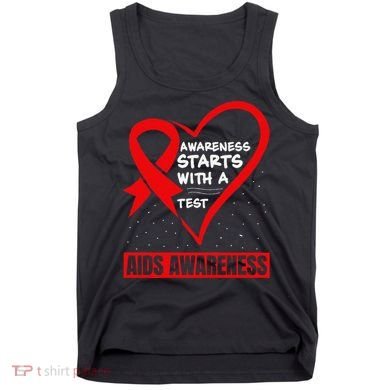 Hiv Awareness Red Ribbon World Aids Day Fighters Tank Top
