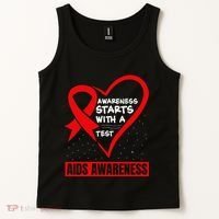Hiv Awareness Red Ribbon World Aids Day Fighters Tank Top thumb 2