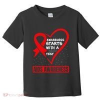 Hiv Awareness Red Ribbon World Aids Day Fighters Toddler T-Shirt thumb 0