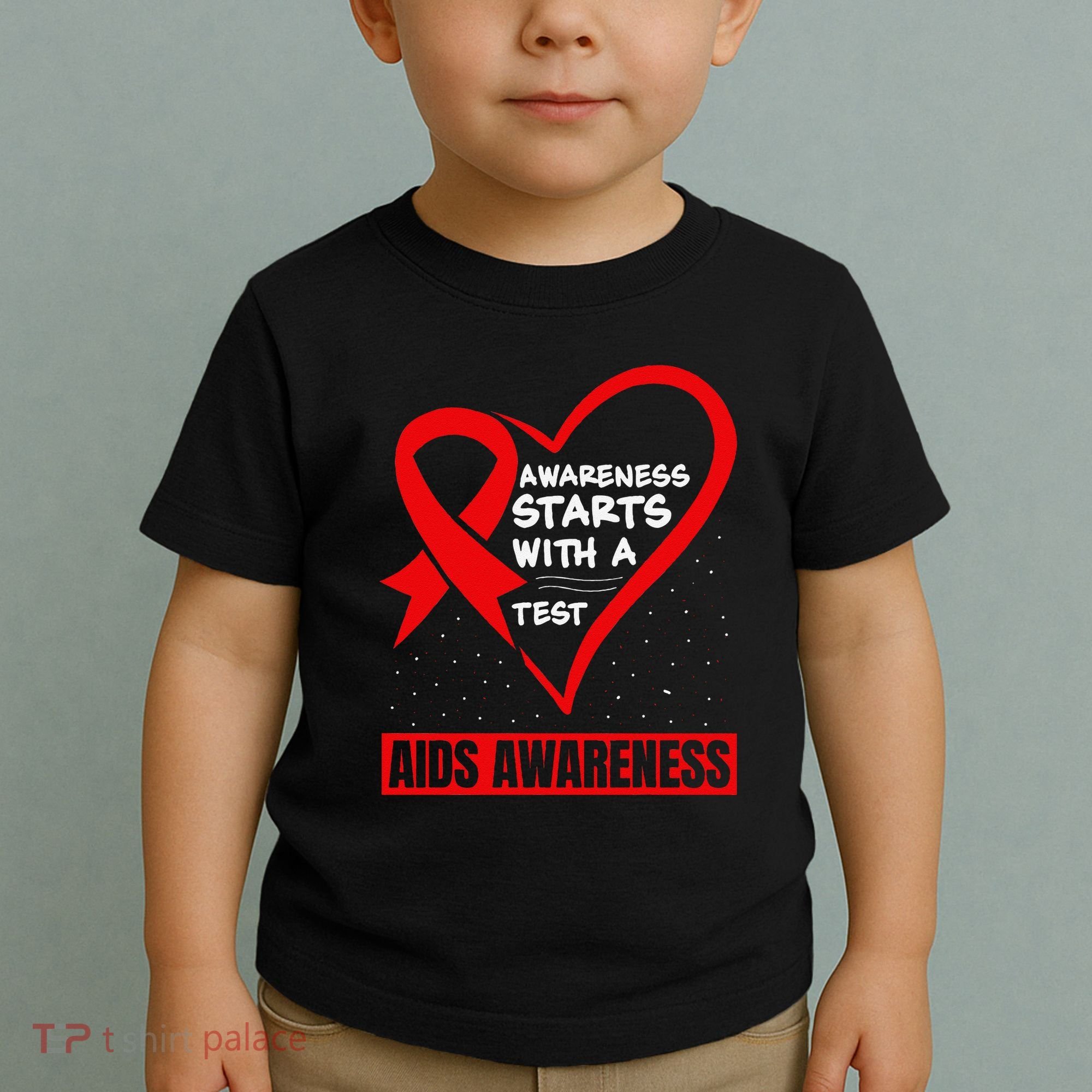 Hiv Awareness Red Ribbon World Aids Day Fighters Toddler T-Shirt