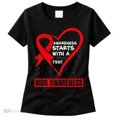Hiv Awareness Red Ribbon World Aids Day Fighters Women's T-Shirt