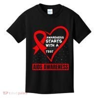 Hiv Awareness Red Ribbon World Aids Day Fighters Kids T-Shirt thumb 0