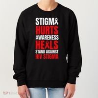 Hiv Awareness Red Ribbon World Aids Day Fighters Women's Sweatshirt thumb 0
