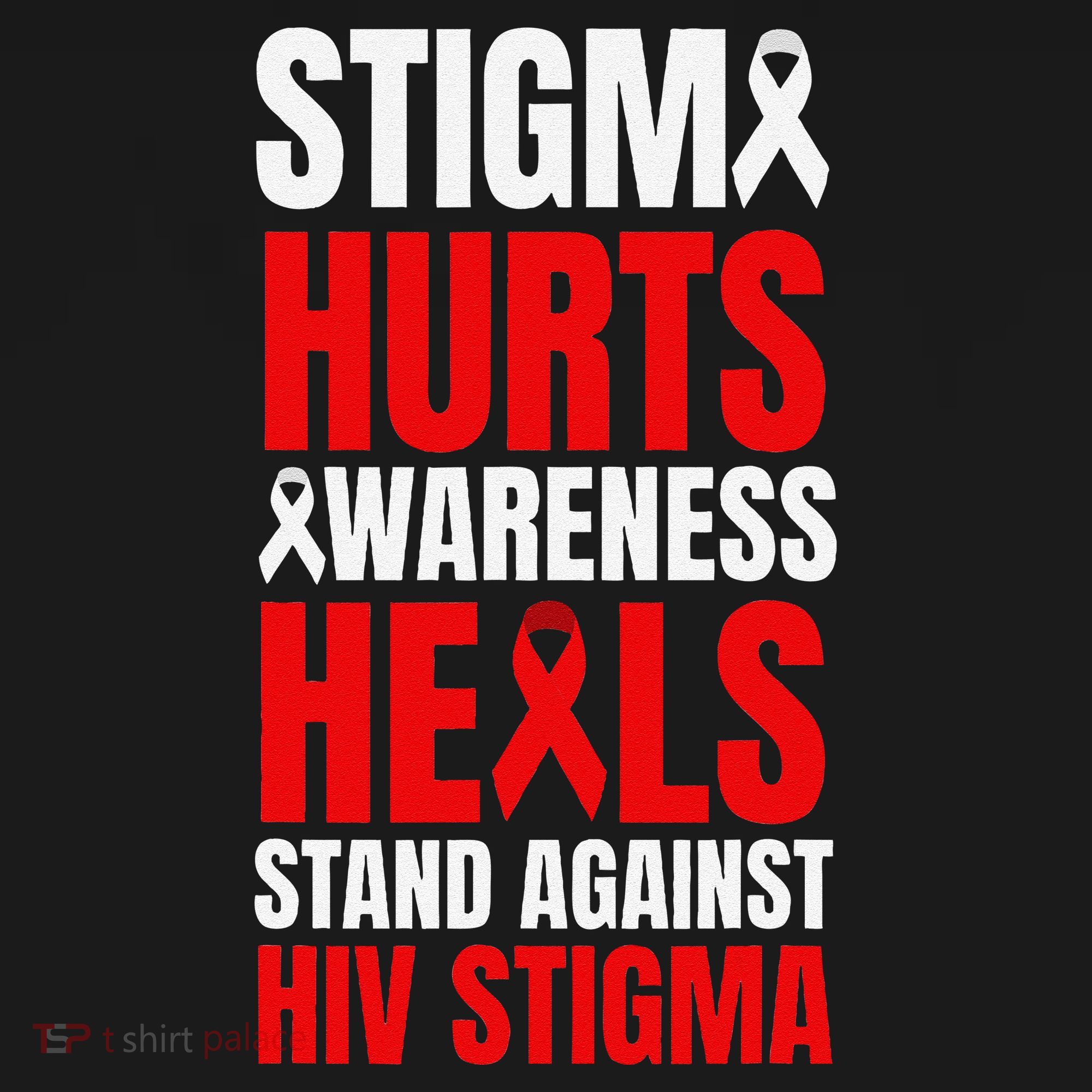 Hiv Awareness Red Ribbon World Aids Day Fighters T-Shirt