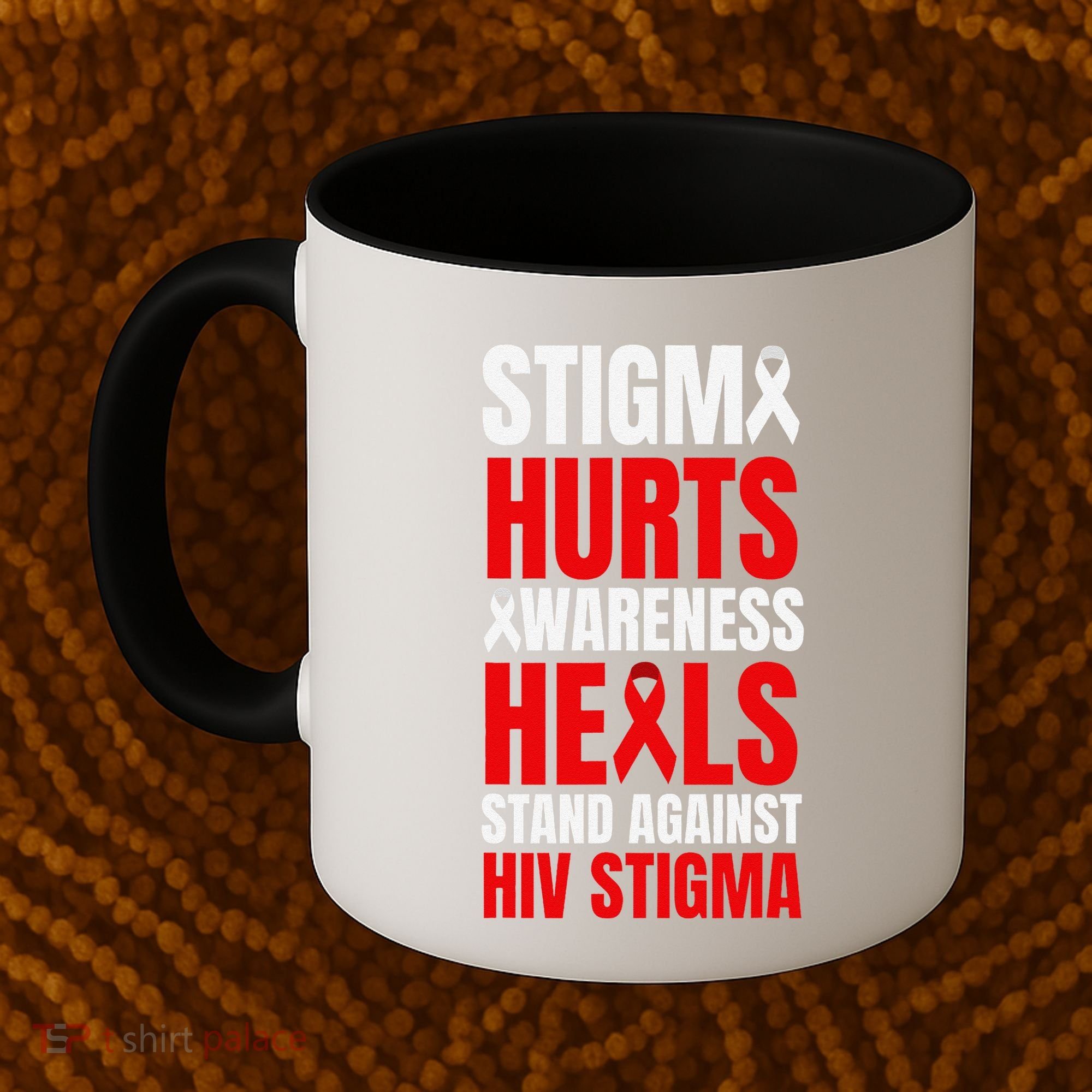Hiv Awareness Red Ribbon World Aids Day Fighters Coffee Mug