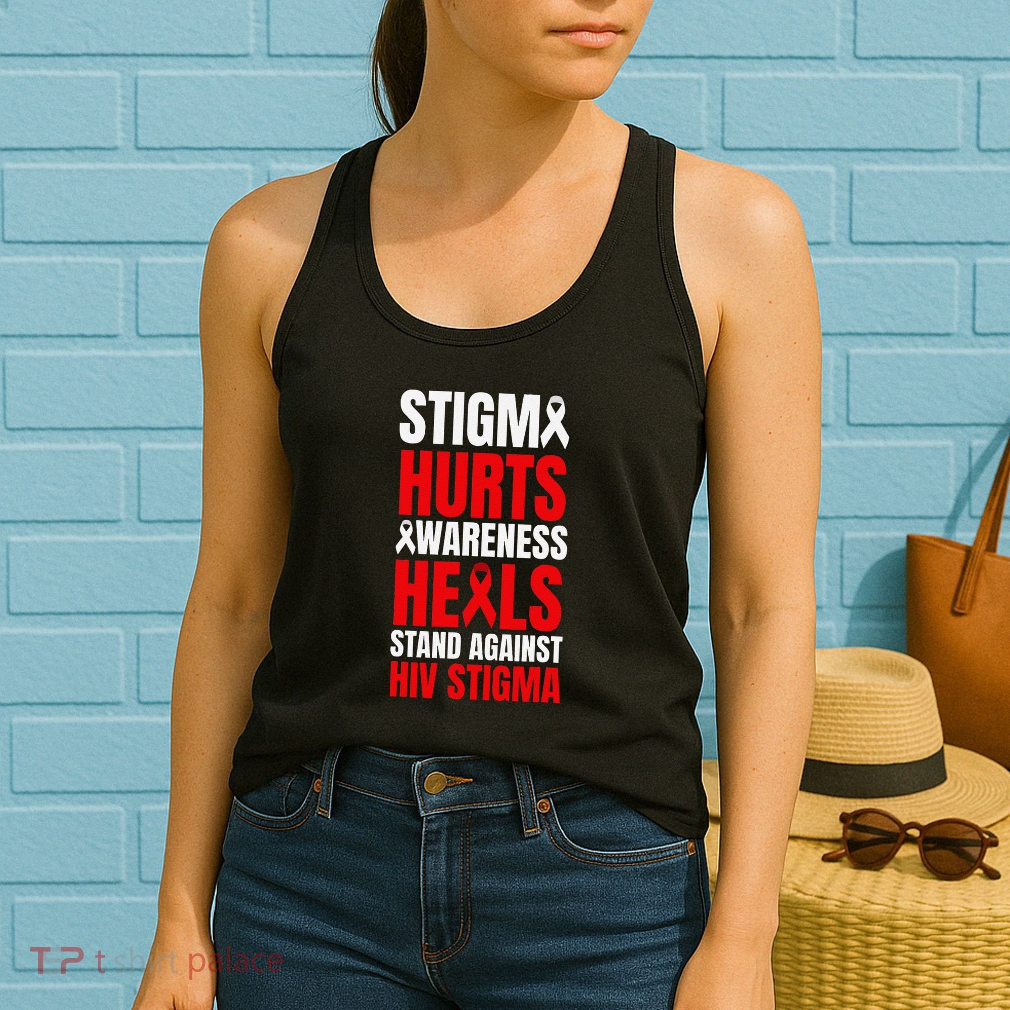 Hiv Awareness Red Ribbon World Aids Day Fighters Women's Tank Top