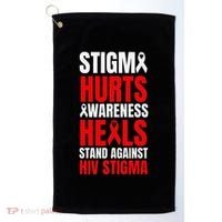 Hiv Awareness Red Ribbon World Aids Day Fighters Golf Towel thumb 0
