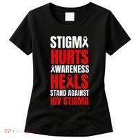 Hiv Awareness Red Ribbon World Aids Day Fighters Women's T-Shirt thumb 0