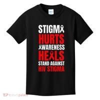 Hiv Awareness Red Ribbon World Aids Day Fighters Kids T-Shirt thumb 0