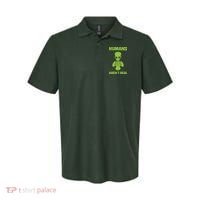 Humans Aren't Real Alien UFO Space Weird Funny Graphic Polo thumb 0