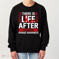 Hiv Awareness Red Ribbon World Aids Day Fighters Women's Sweatshirt thumb 0