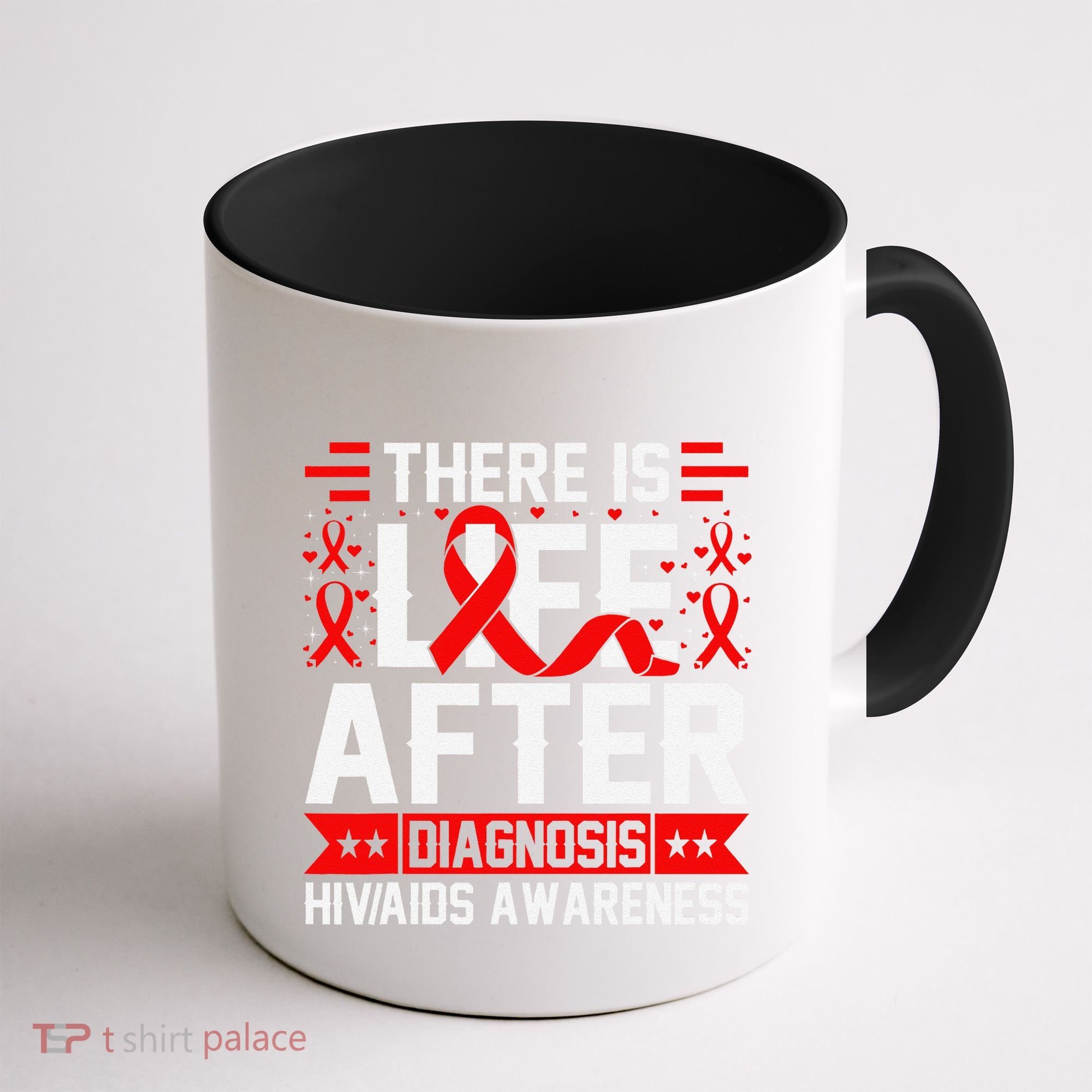 Hiv Awareness Red Ribbon World Aids Day Fighters Coffee Mug