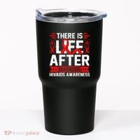 Hiv Awareness Red Ribbon World Aids Day Fighters Tumbler thumb 0