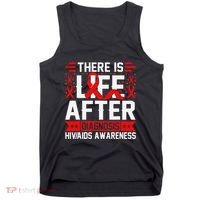 Hiv Awareness Red Ribbon World Aids Day Fighters Tank Top thumb 0