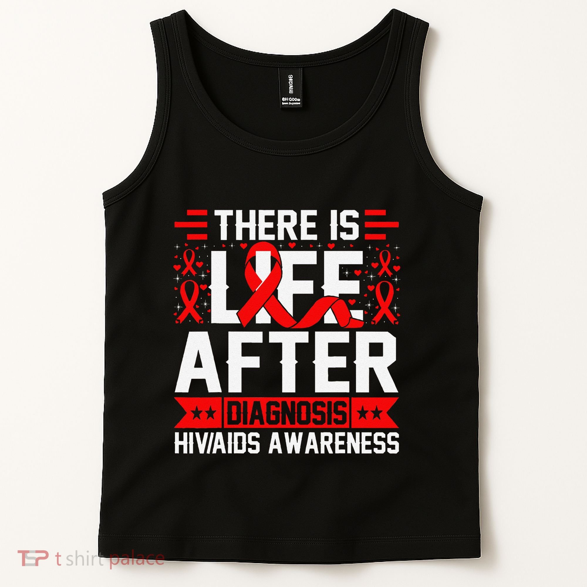 Hiv Awareness Red Ribbon World Aids Day Fighters Tank Top
