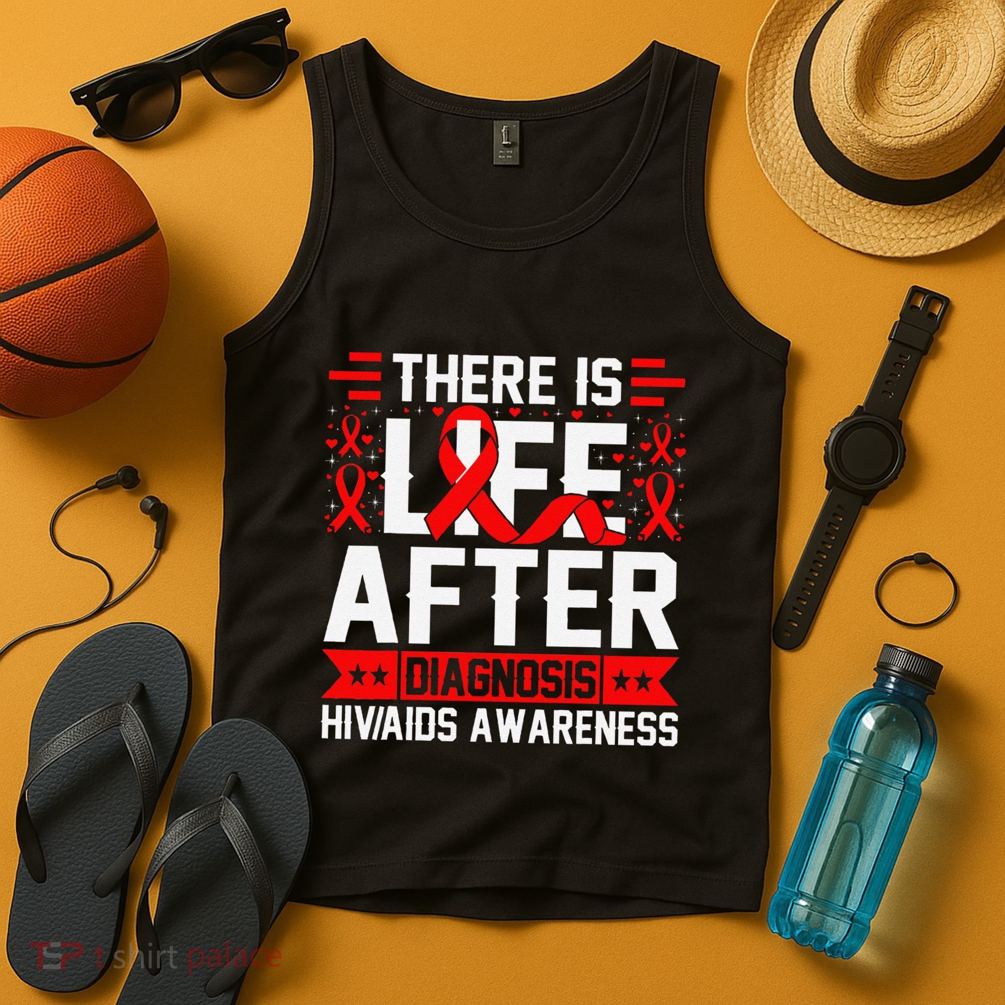 Hiv Awareness Red Ribbon World Aids Day Fighters Tank Top