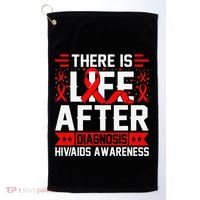 Hiv Awareness Red Ribbon World Aids Day Fighters Golf Towel thumb 0