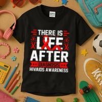 Hiv Awareness Red Ribbon World Aids Day Fighters Kids T-Shirt thumb 3