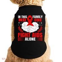 Hiv Awareness Red Ribbon World Aids Day Fighters Doggie Tank thumb 0