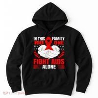 Hiv Awareness Red Ribbon World Aids Day Fighters Hoodie thumb 0