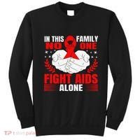 Hiv Awareness Red Ribbon World Aids Day Fighters Sweatshirt thumb 0