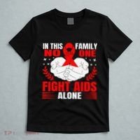 Hiv Awareness Red Ribbon World Aids Day Fighters T-Shirt thumb 5