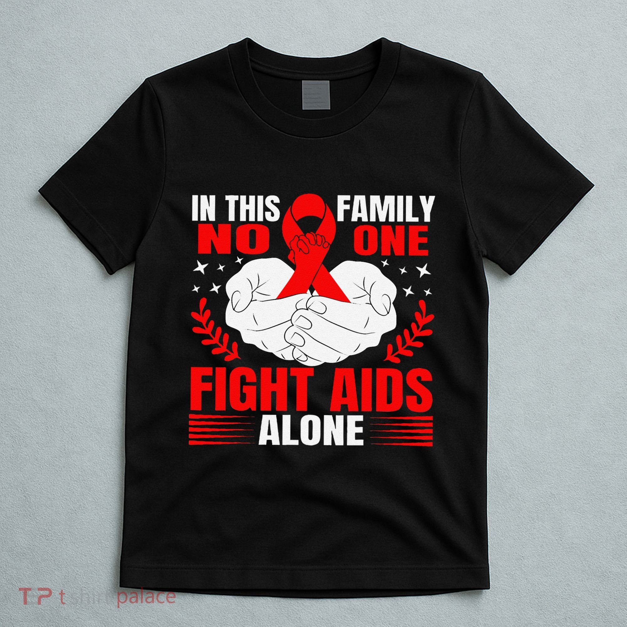 Hiv Awareness Red Ribbon World Aids Day Fighters T-Shirt
