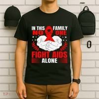 Hiv Awareness Red Ribbon World Aids Day Fighters T-Shirt thumb 6