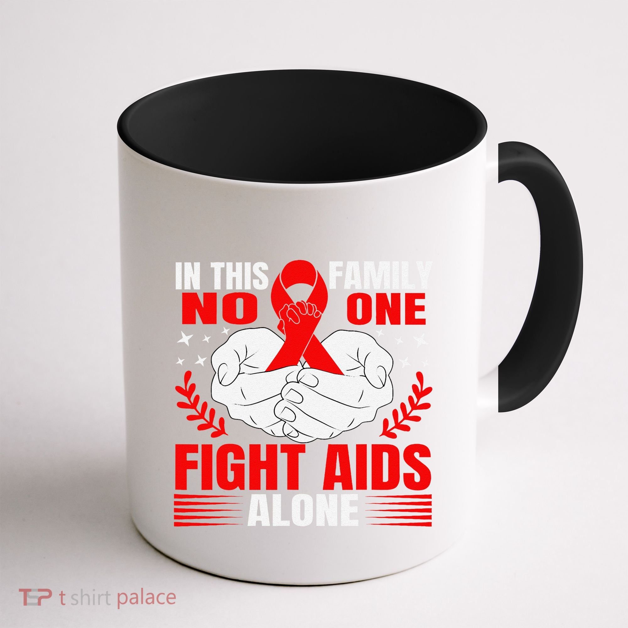 Hiv Awareness Red Ribbon World Aids Day Fighters Coffee Mug
