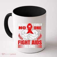 Hiv Awareness Red Ribbon World Aids Day Fighters Coffee Mug thumb 0