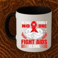 Hiv Awareness Red Ribbon World Aids Day Fighters Coffee Mug thumb 2