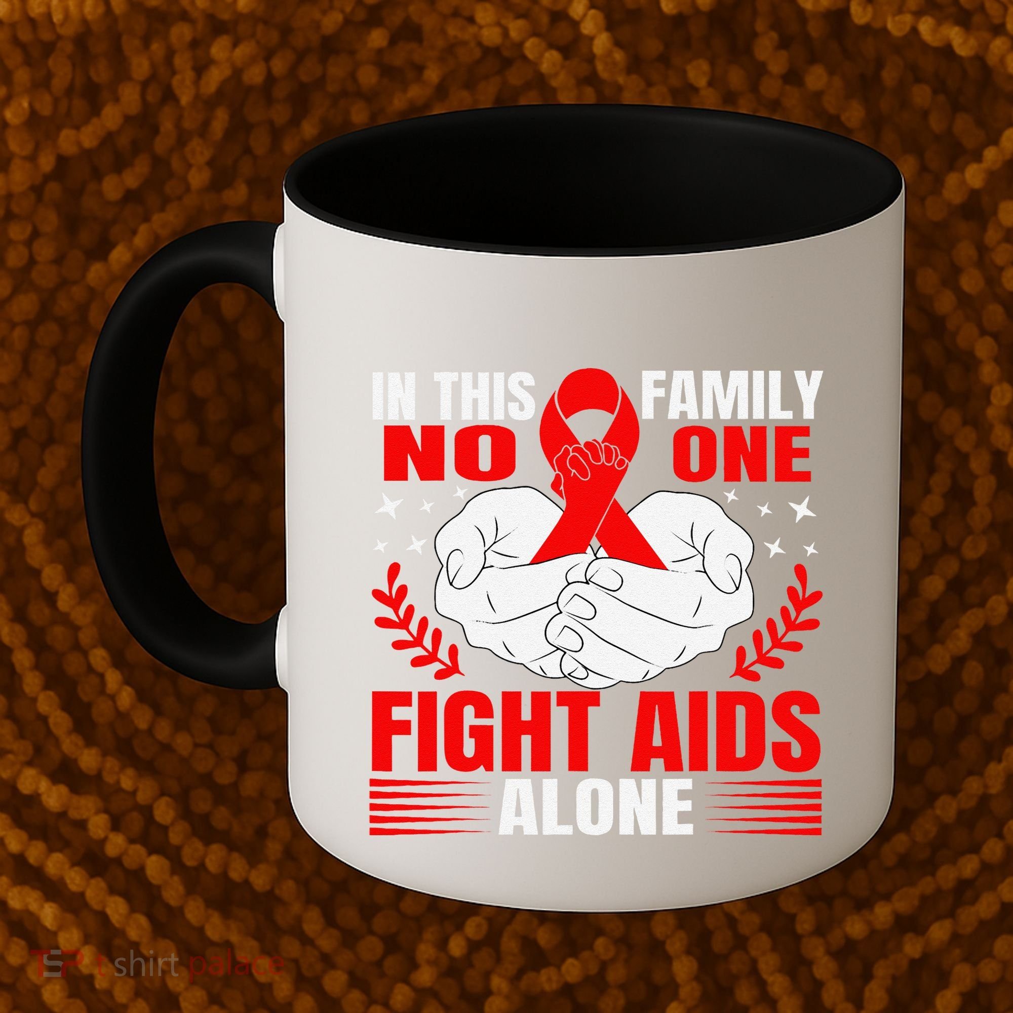 Hiv Awareness Red Ribbon World Aids Day Fighters Coffee Mug