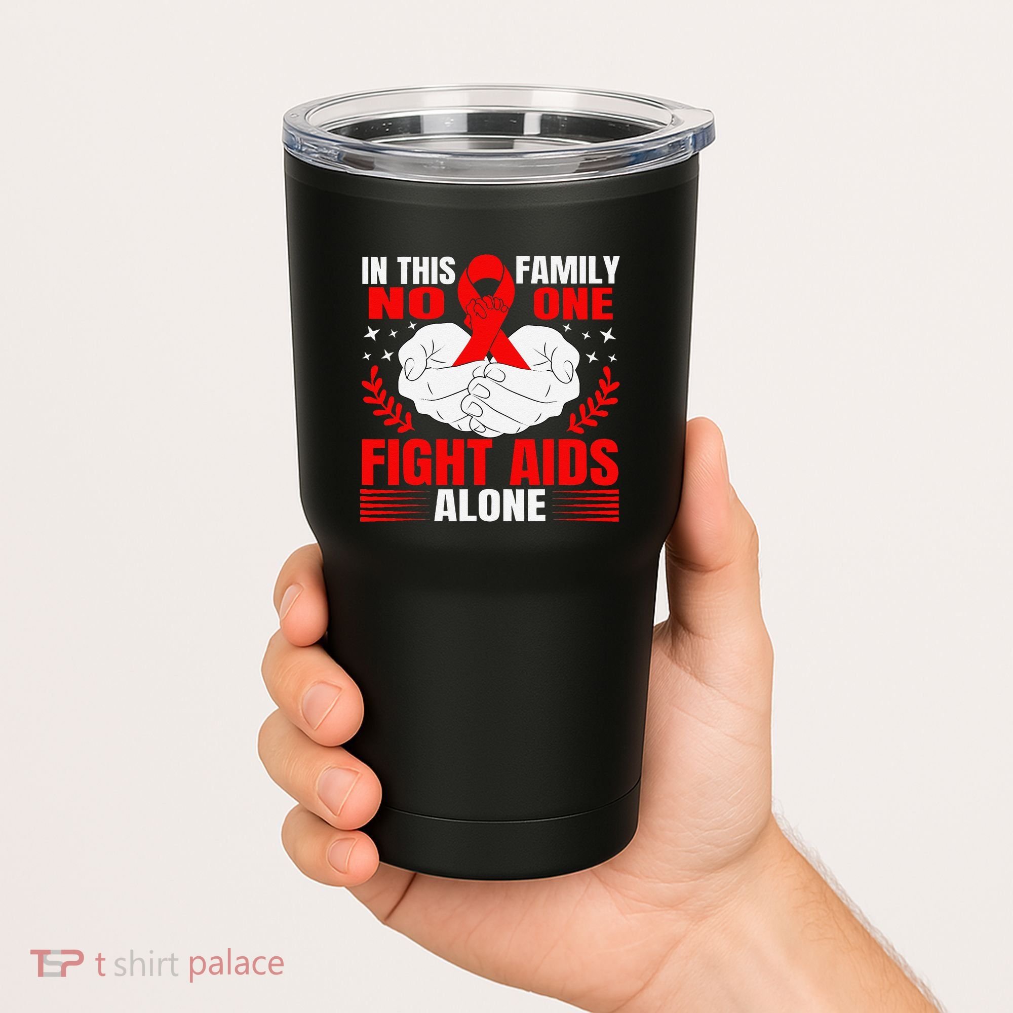 Hiv Awareness Red Ribbon World Aids Day Fighters Tumbler