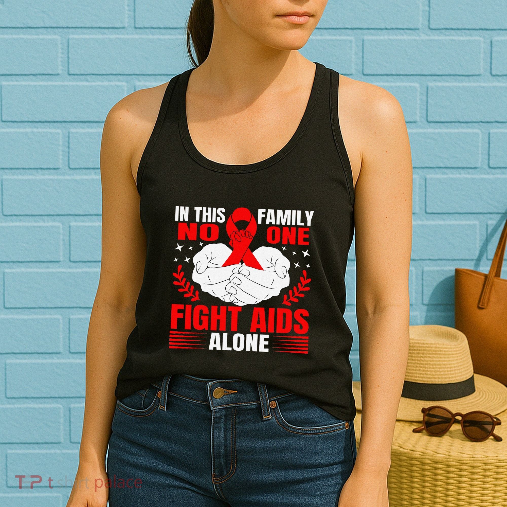 Hiv Awareness Red Ribbon World Aids Day Fighters Women's Tank Top