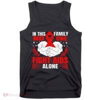 Hiv Awareness Red Ribbon World Aids Day Fighters Tank Top thumb 0