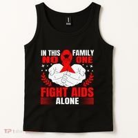 Hiv Awareness Red Ribbon World Aids Day Fighters Tank Top thumb 2