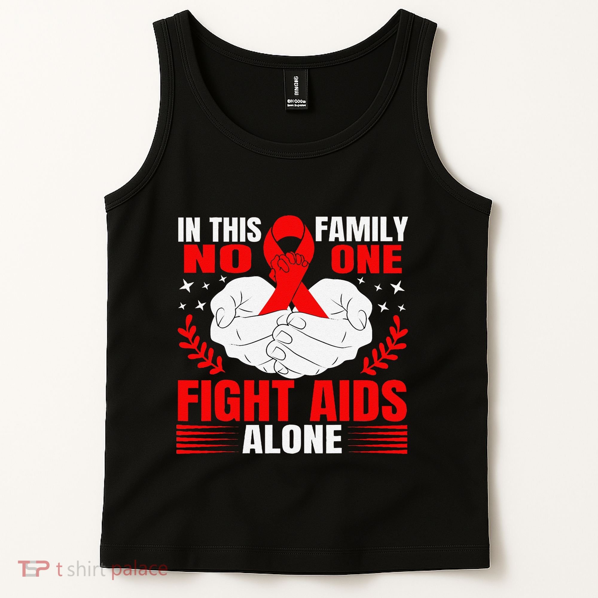 Hiv Awareness Red Ribbon World Aids Day Fighters Tank Top
