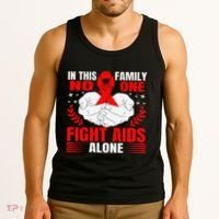 Hiv Awareness Red Ribbon World Aids Day Fighters Tank Top thumb 3