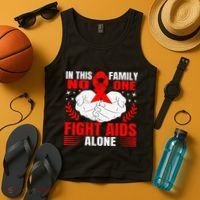 Hiv Awareness Red Ribbon World Aids Day Fighters Tank Top thumb 4