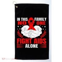 Hiv Awareness Red Ribbon World Aids Day Fighters Golf Towel thumb 0