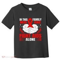 Hiv Awareness Red Ribbon World Aids Day Fighters Toddler T-Shirt thumb 0