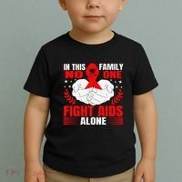 Hiv Awareness Red Ribbon World Aids Day Fighters Toddler T-Shirt thumb 2