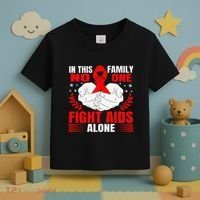 Hiv Awareness Red Ribbon World Aids Day Fighters Toddler T-Shirt thumb 3