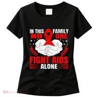 Hiv Awareness Red Ribbon World Aids Day Fighters Women's T-Shirt thumb 0