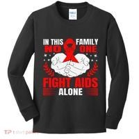 Hiv Awareness Red Ribbon World Aids Day Fighters Kids Long Sleeve Shirt thumb 0