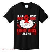 Hiv Awareness Red Ribbon World Aids Day Fighters Kids T-Shirt thumb 0