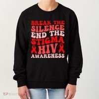 Hiv Awareness Red Ribbon World Aids Day Fighters Women's Sweatshirt thumb 0